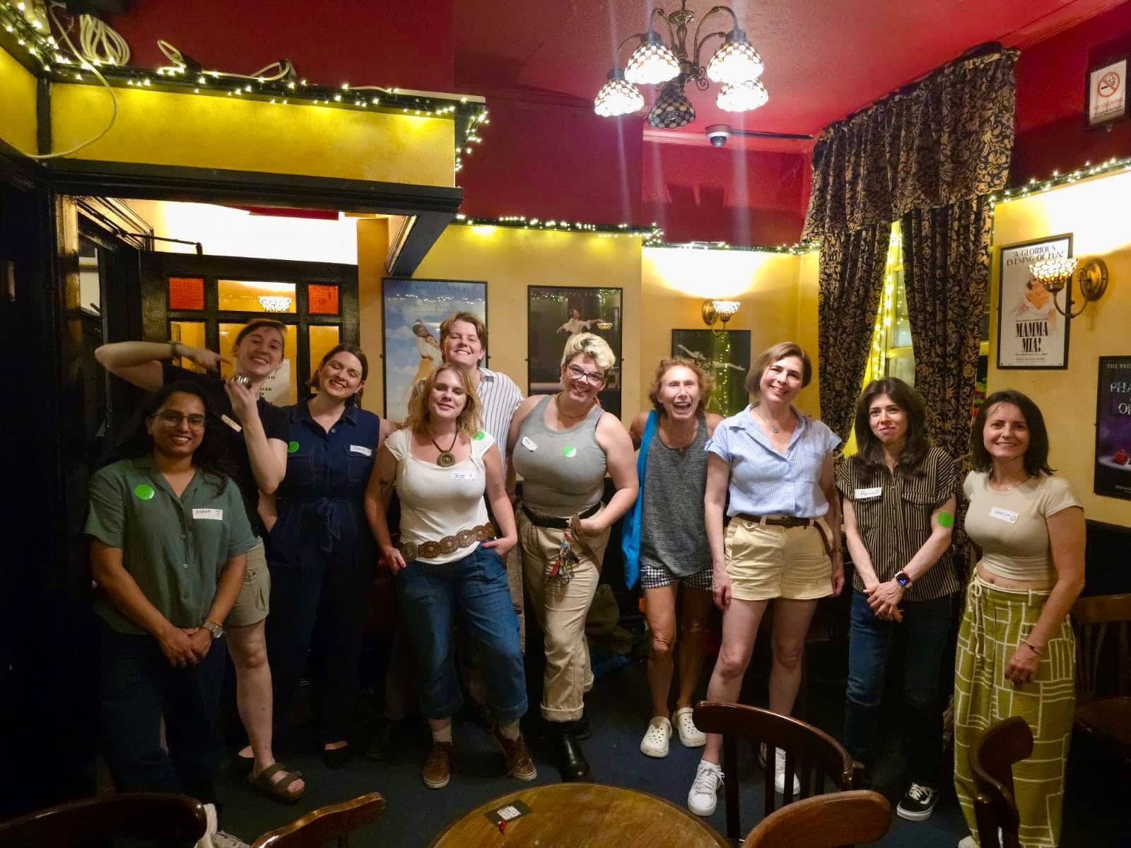 L Community members at an event