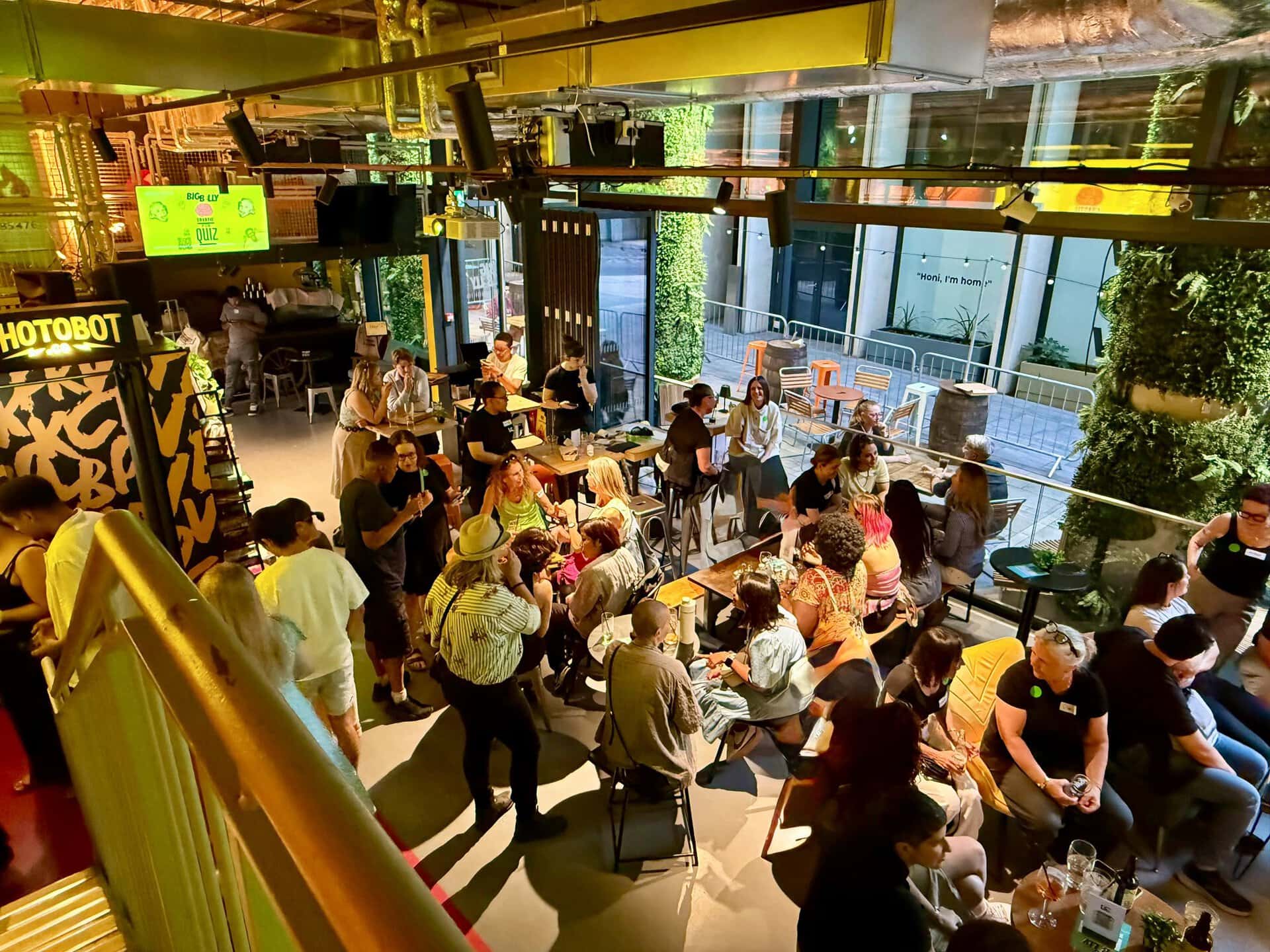 L Community members at an event